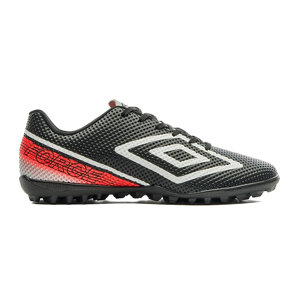 U01FB00248-120 Umbro Calzados Society Masculino Futbol Force Black/White/FieryCoral
