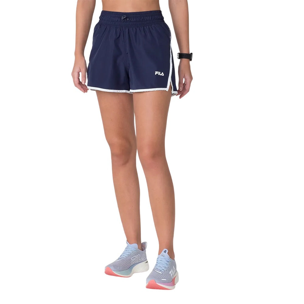 F12AT139-185 Fila Prendas Shorts Femenino Running Essential_Active Navy/White