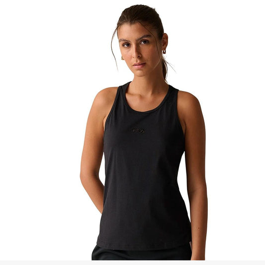 F12L01479-160 Fila Prendas Musculosas Femenino Moda Tank_Top_Comfort_Basic Black