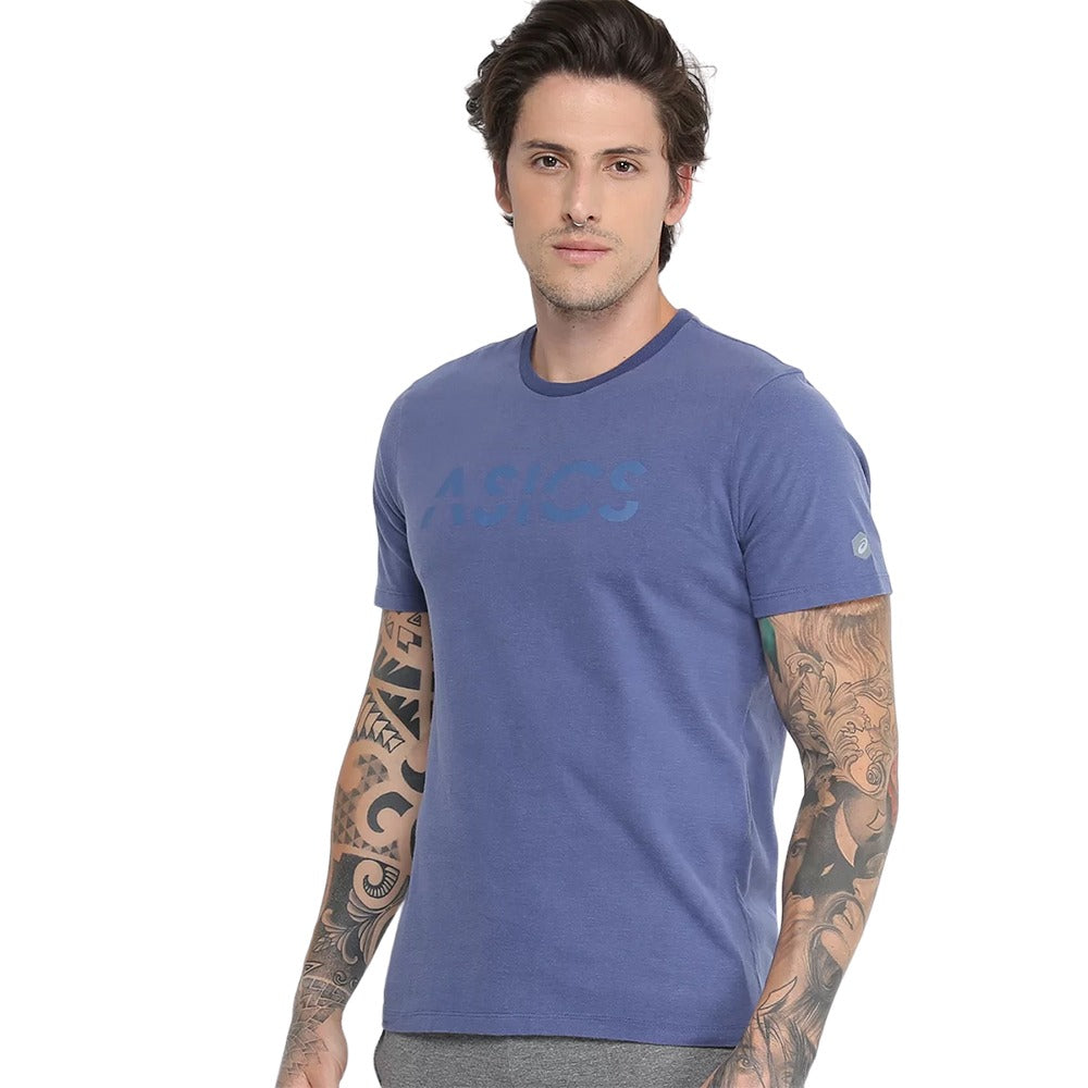 MRB3993.907 Asics Prendas Training Masculino Training_Logo_Ss_Tee Deep_Ocean