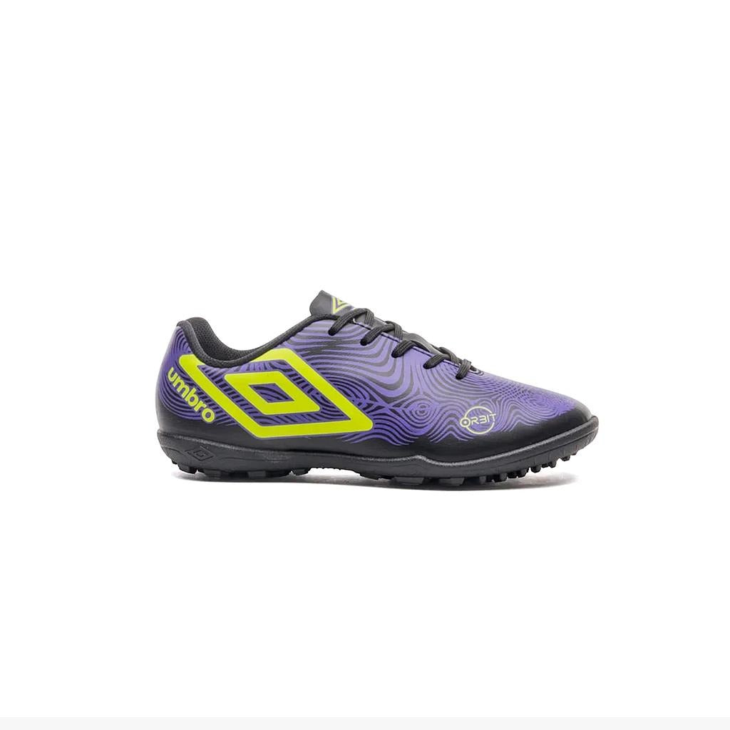U07FB00179-106 Umbro Calzados Society Niños Futbol Orbit_Jr Negro/Electric_Purple/Verde_Limon