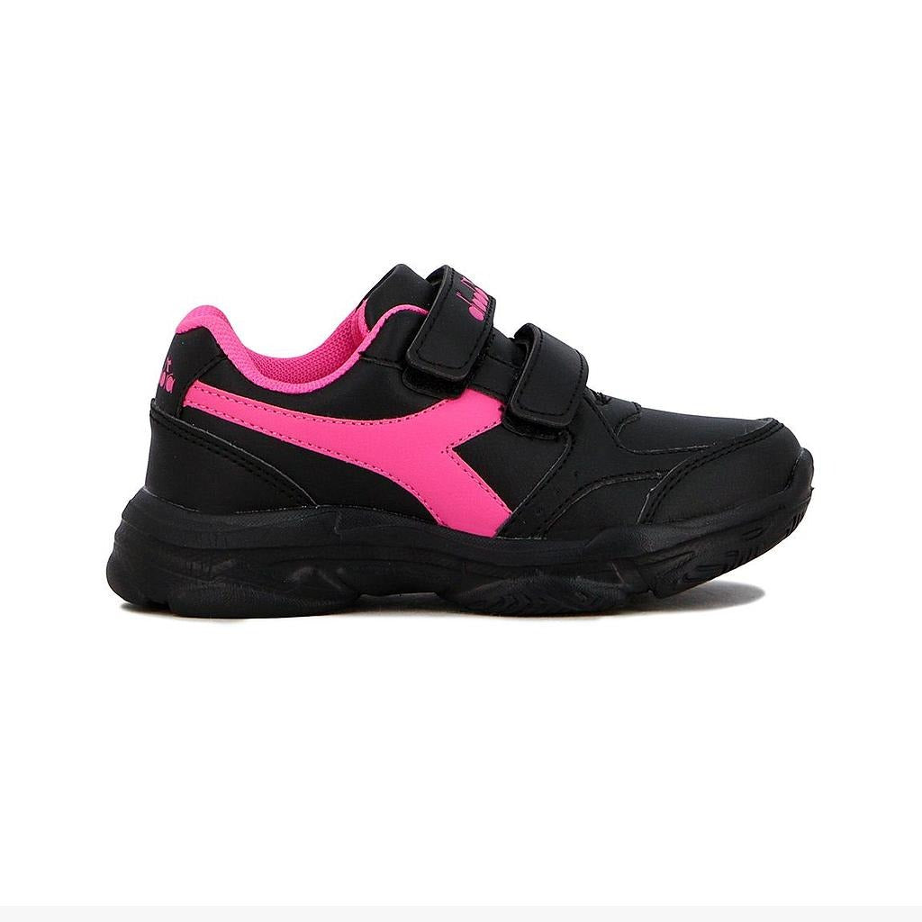 WIMBLEDON-K-7137 Diadora Calzados Ninos Wimbledon_Velcro Black/Fuchsia