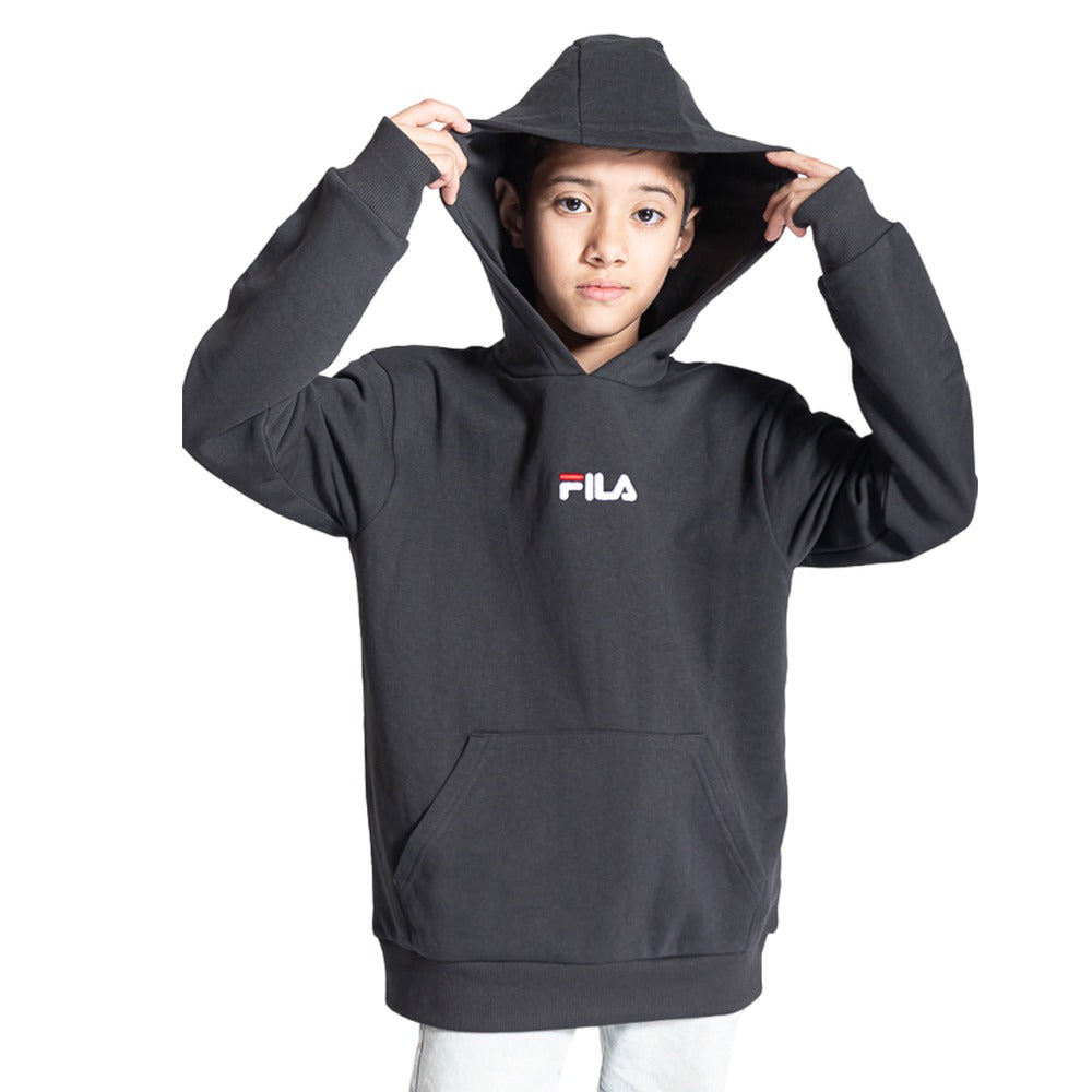 SS24SPB079-235 Fila Prendas Canguros Niños Dinis Logo_Hoody Phantom