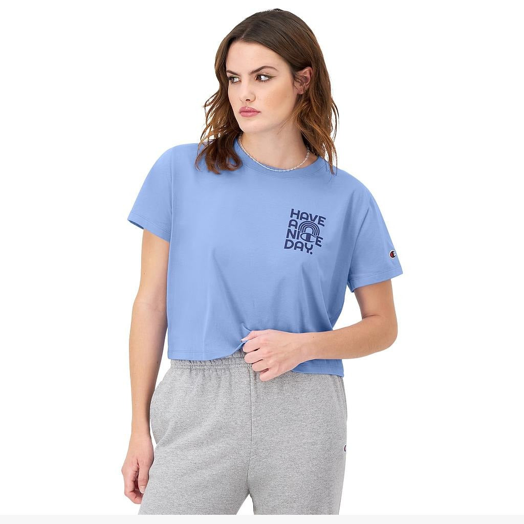 W6691586P3B-R8Y Champion Prendas Remeras Femenino Moda Tailgate_Tee Plaster_Blue