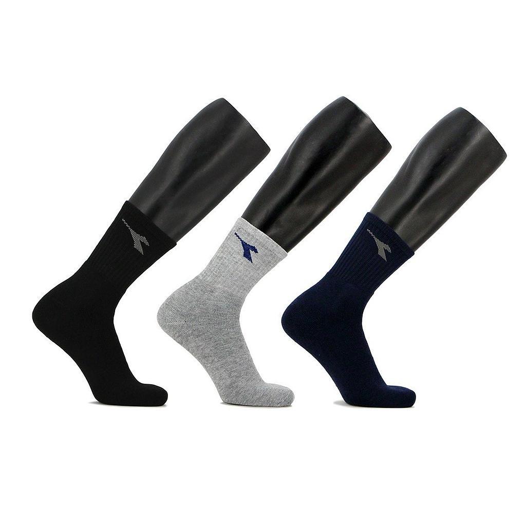 LUCCA-3 Diadora Accesorios Medias Lucca_(Pack_X3) Black/Grey/Navy