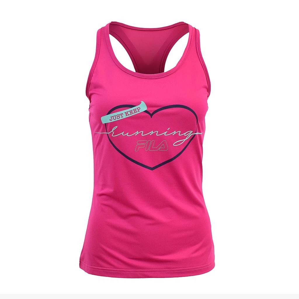 FRM52-TK020-FBN Fila Prendas Musculosas Femenino Running T22165 Fuchsia_Rose/Aruba_Blue/Fila_Navy