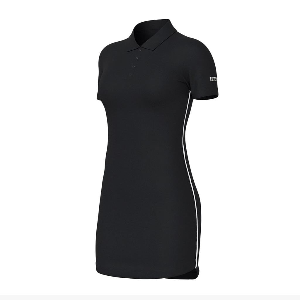 F12L01546-160 Fila Prendas Vestidos Femenino Moda Dress_Letter_Everyday Black