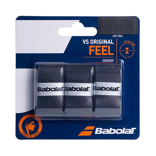653040-146 Babolat Accesorios Tenis Overgrips Vs_Original_X3 Negro_Azul