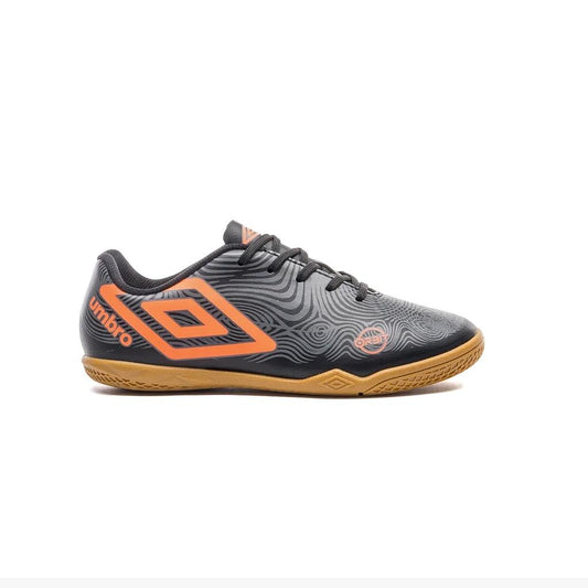 U07FB00178-186 Umbro Calzados Indoor Niños Futbol Orbit_Jr Preto/Grafite/Laranja