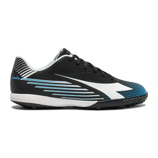 101.182314-C5193 DIADORA CALZADOS SOCIETY MASCULINO FUTBOL PICHICHI_8_TFR BLACK/WHITE/BLUE_FLUO