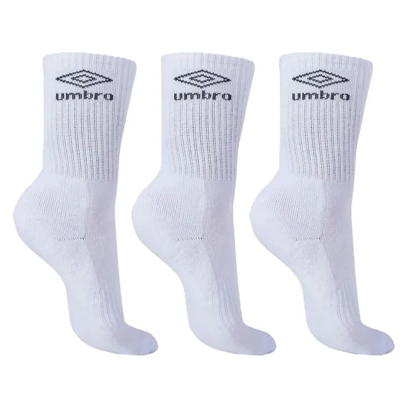 U23PF00050-222 UMBRO ACCESORIOS MEDIAS UNISEX MODA TRIPACK_CANO_LONGO WHITE