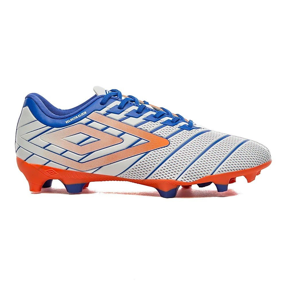 U01FB00176-263 Umbro Calzados Campo Masculino Futbol Velocita_Elixir_Club Blanco/Naranja/Azul