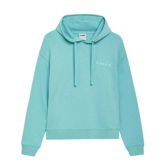 502.179924-65135 Diadora Prendas Canguros Unisex Moda Hoodie_Athl._Logo Turquoise_(65135