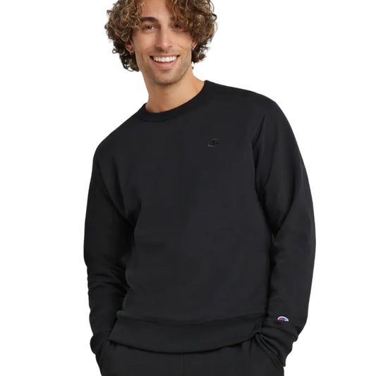S0888407D55-003 Champion Prendas Sweater Masculino Powerblend_Fleece_Crew Black