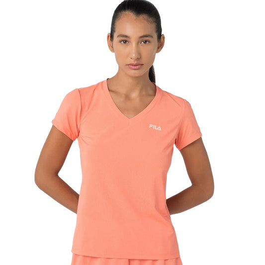 F12AT00529-3392 Fila Prendas Remeras Femenino Running Basic_Freedom Coral_Orange