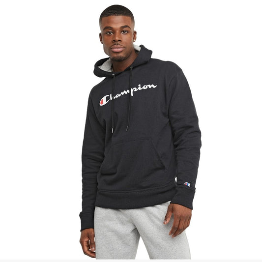 GF89HY06794-BKC Champion Prendas Fleece_Hoodie Masculino Powerblend_Graphic_Hoodie_Fleece Black