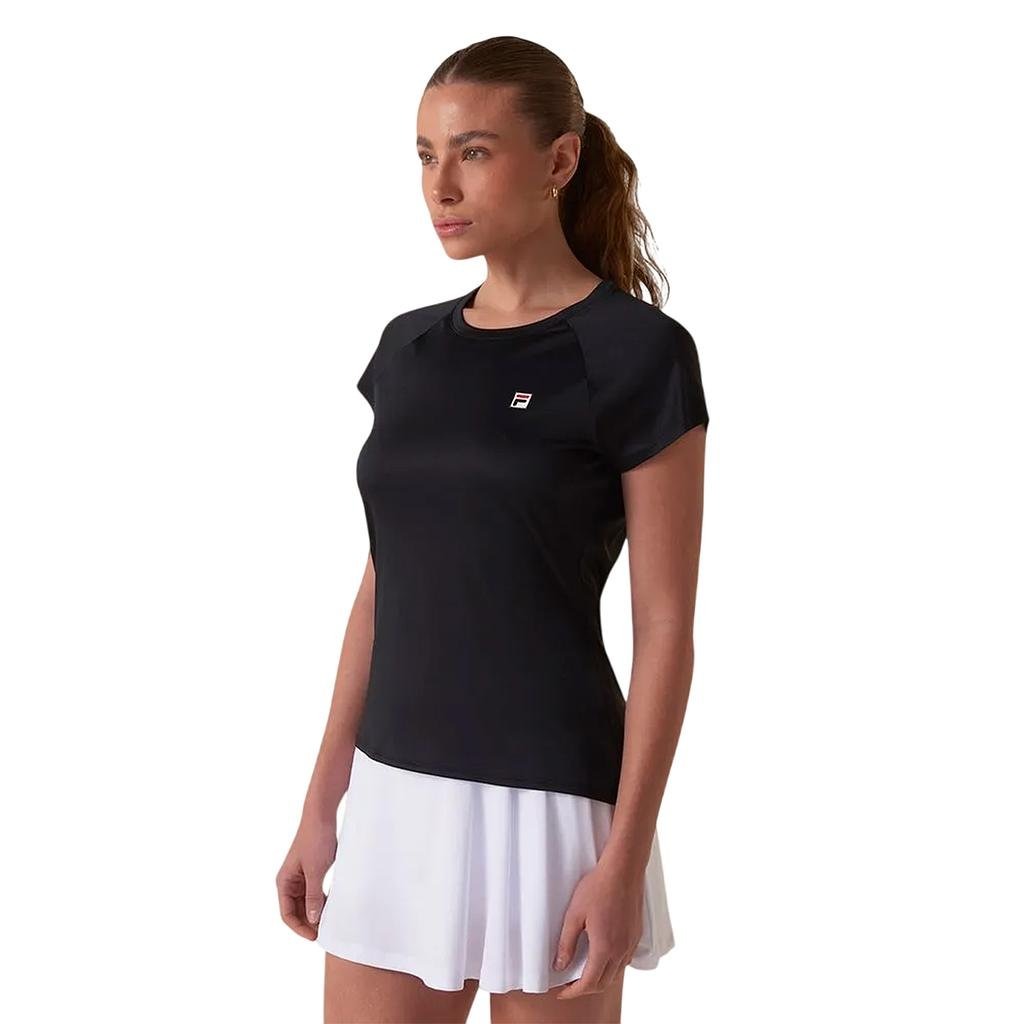 F12TN00275-315 FILA PRENDAS REMERAS FEMENINO TENIS TENNIS_BASIC BLACK/RED