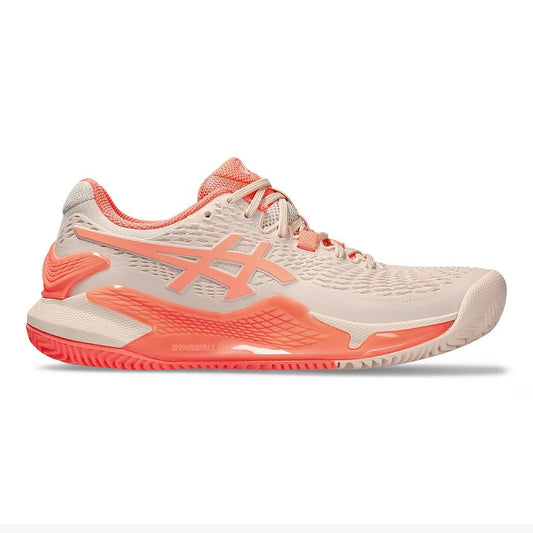 1042A224.700 Asics Calzados Deportivos Femenino Tenis Gel_Resolution_9_Clay Pearl_Pink/Sun_Coral