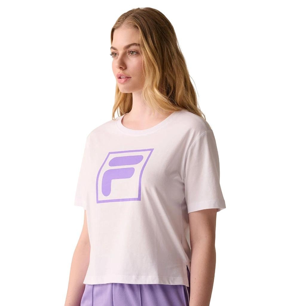 F12L01554-100 FILA PRENDAS REMERAS FEMENINO MODA LETTER_ESSENTIALS WHITE