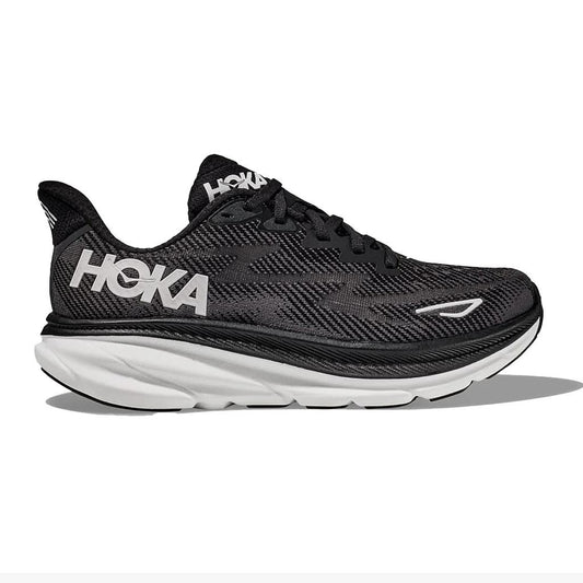 1132210-BWHT Hoka Calzados Deportivos Masculino Running Clifton_9_Wide Black/White