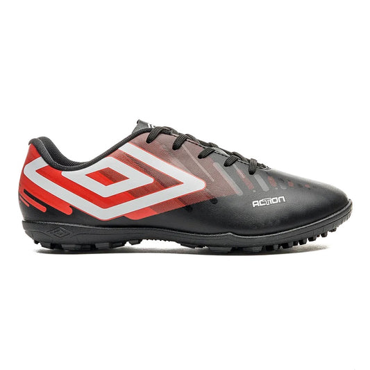 U01FB00249-142 Umbro Calzados Society Masculino Futbol Action Negro/Rojo/Blanco
