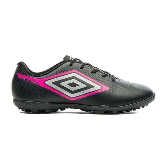 U01FB00246-180 Umbro Calzados Society Masculino Futbol Cannon Negro/Gris/Rosa