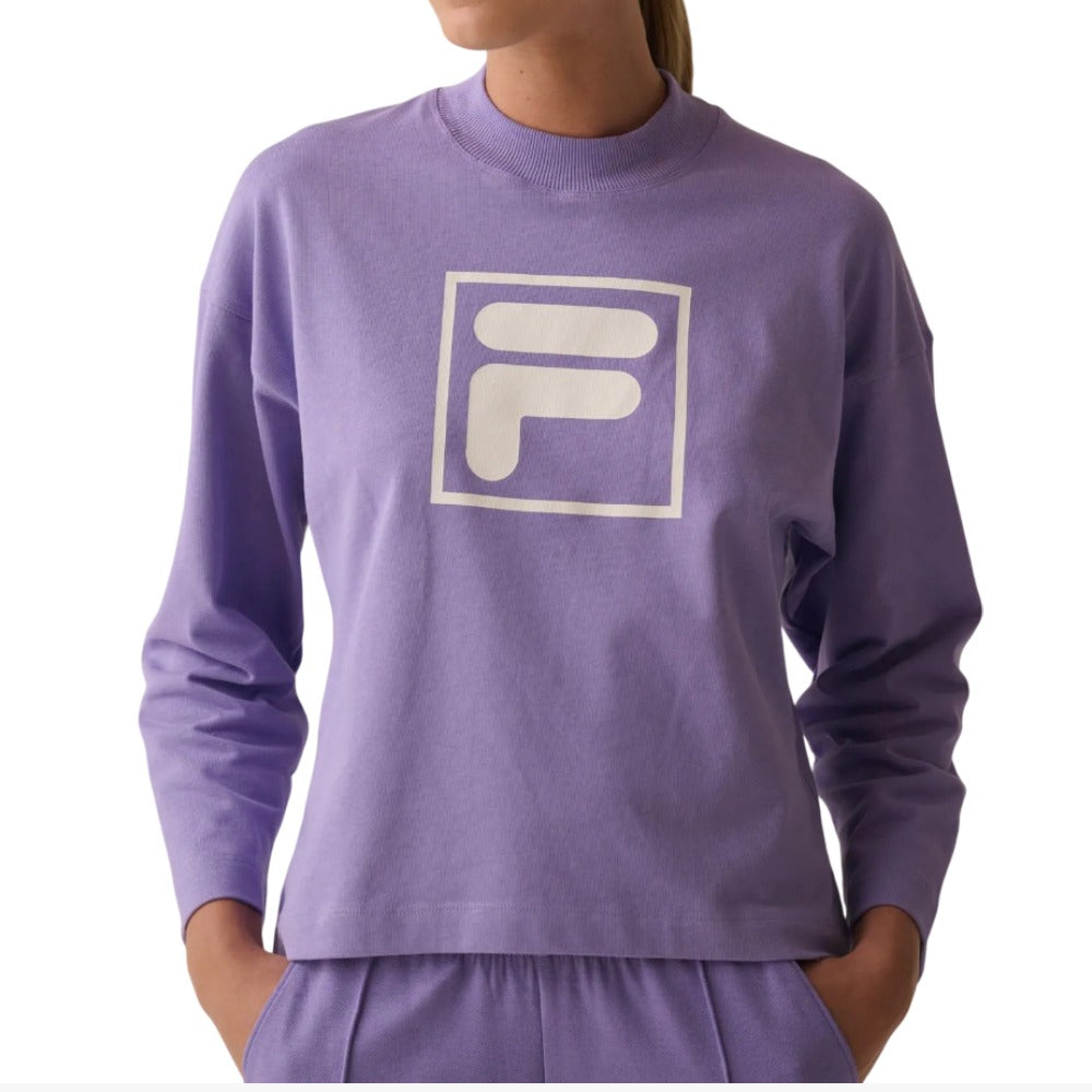 F12L01569-3618 Fila Prendas Sueter Femenino Moda Coat_White_F_Box_II Bluish_Violet
