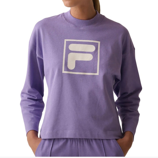 F12L01569-3618 Fila Prendas Sueter Femenino Moda Coat_White_F_Box_II Bluish_Violet