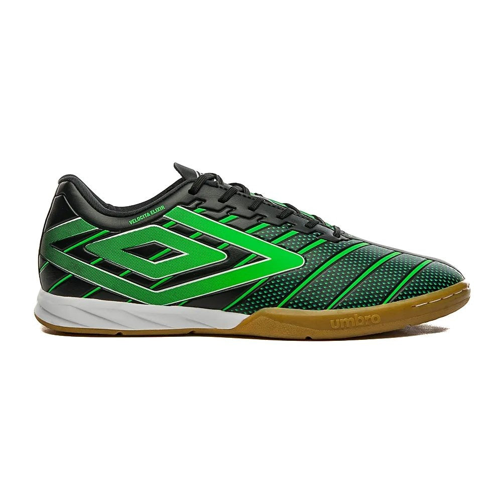 U01FB00174-155 UMBRO CALZADOS INDOOR MASCULINO FUTBOL VELOCITA_ELIXIR_CLUB NEGRO/ALEXANDRITE/VERDE