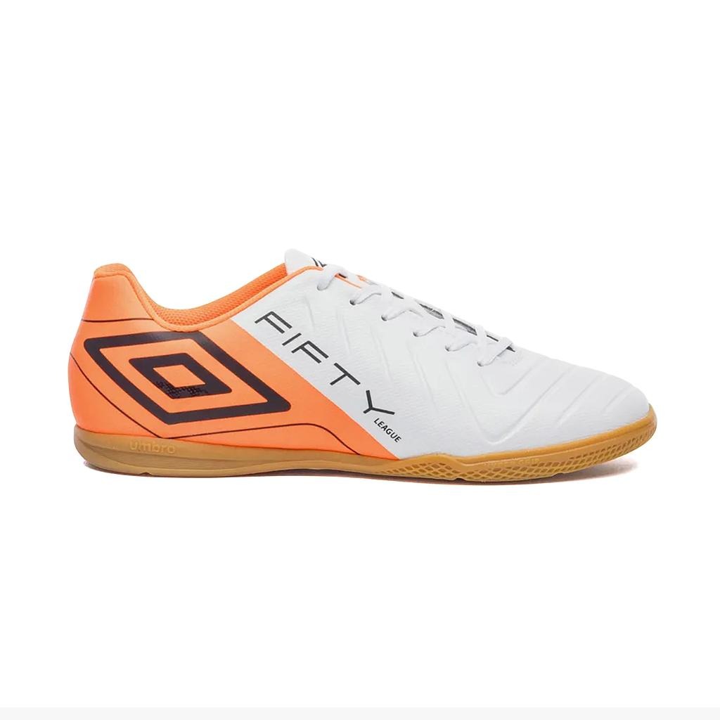 U01FB00334-261 UMBRO CALZADOS INDOOR MASCULINO FUTBOL FIFTY_VI_LEAGUE WHITE/ORANGE/BLACK