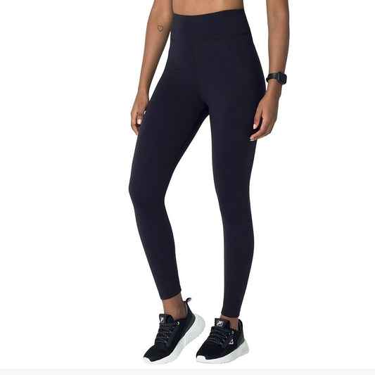 F12AT00883-160 Fila Prendas Calzas Femenino Training Tights_Life_Ribbed Black