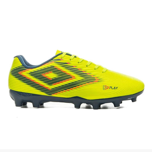 U01FB00109-670 Umbro Calzados Campo Masculino Futbol Play Limao/Mariño/Coral