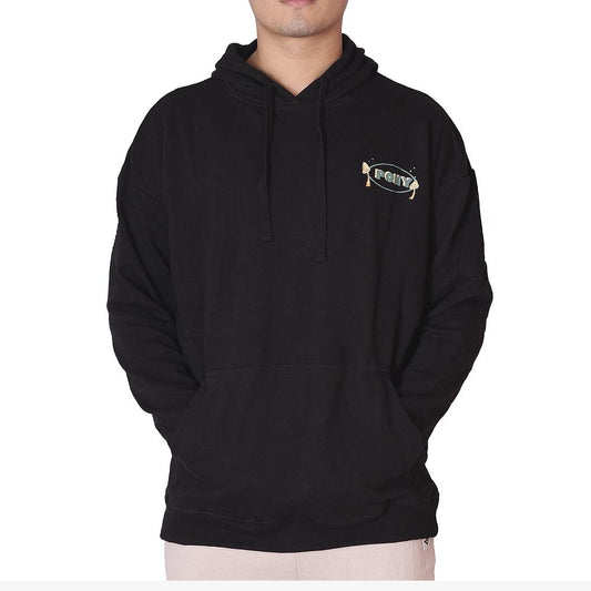 HOMN011-1 Pony Prendas Canguros Masculino Moda Press_Button_Boxy_Fit Black