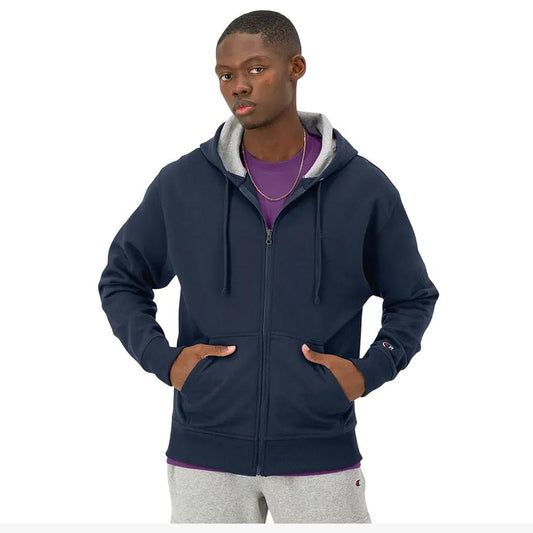 S0891407D55-031 Champion Prendas Camperas Masculino Moda Powerblend_Full_Zip Navy