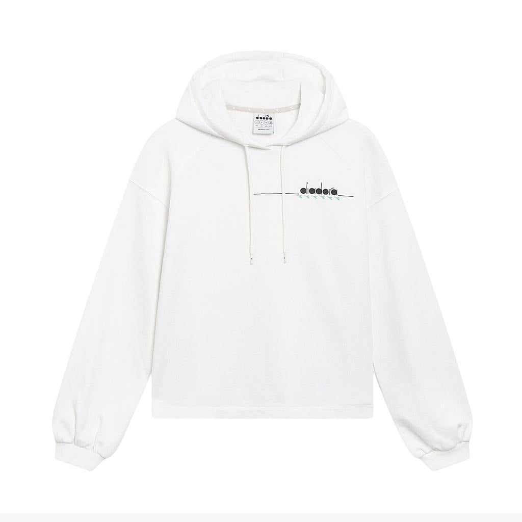 102.181722-20002 Diadora Prendas Canguros Femenino L._Hoodie_Ess._Sports Optical_White