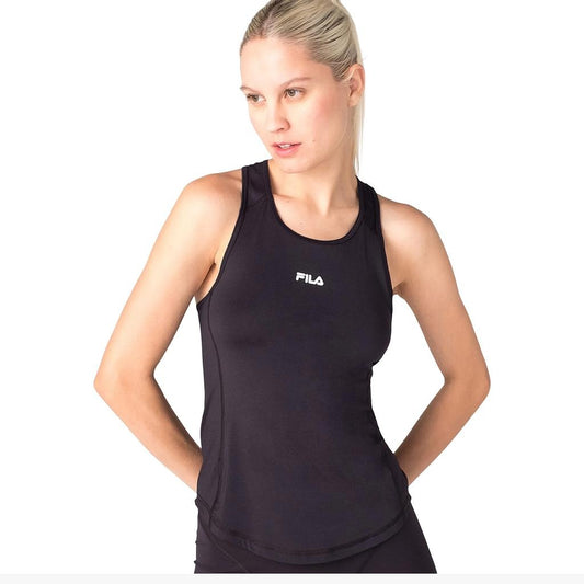 F12R00153-1975 Fila Prendas Musculosas Femenino Running Tank_Top_Racer Black/Reflective