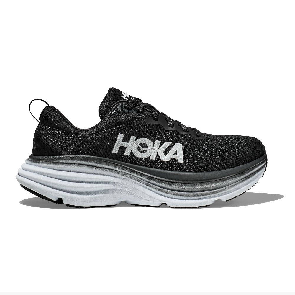 1123202-BWHT Hoka Calzados Running Masculino Bondi_8 Black/White