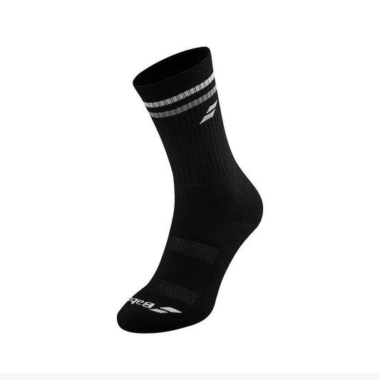 5MB1341-2001 Babolat Accesorios Medias Masculino Tenis Team_Single_Socks Black/White