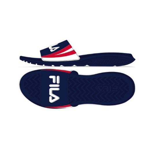 WT21335-NWR FILA CALZADOS ZAPATILLAS MASCULINO MODA COMFORT_SANDAL NAVY/WHITE/RED