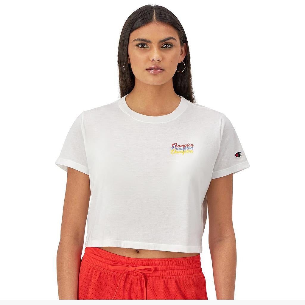 W6691586P4B-100 Champion Prendas Remeras Femenino Moda Tailgate_Tee White