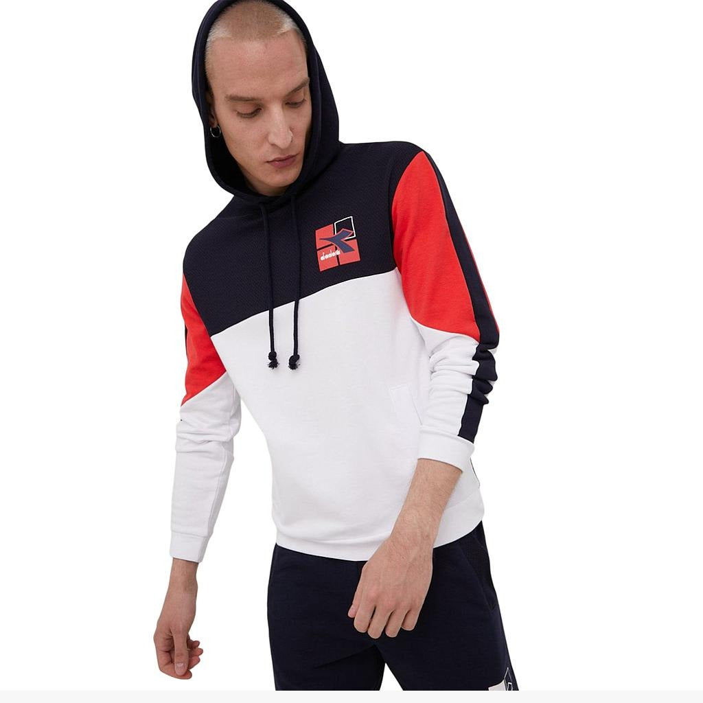 102.178164-20002 Diadora Prendas Canguros Masculino Running Hoodie_Sweat_Weave Optical_White