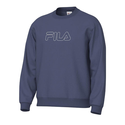 F11L01636-3758 FILA PRENDAS SUETERS MASCULINO MODA LETTER_OUTLINE_LIGHT NAVY_DENIM