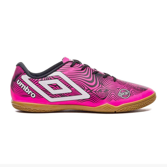 U01FB00152-012 Umbro Calzados Indoor Masculino Futbol Orbit Rosa_Fluor/Preto/Branco
