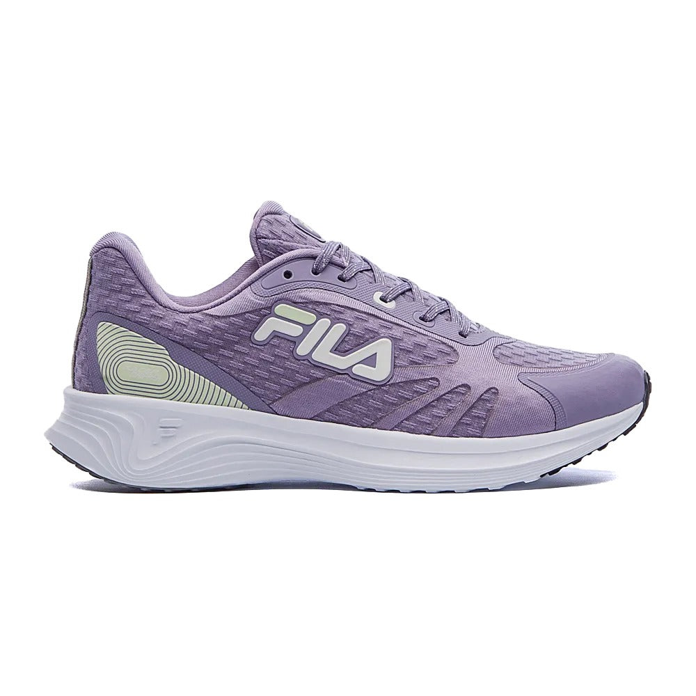 F02R00133-6343 Fila Calzados Deportivos Femenino Running Racer_Gripper Roxo/Verde_Lima/Blanco