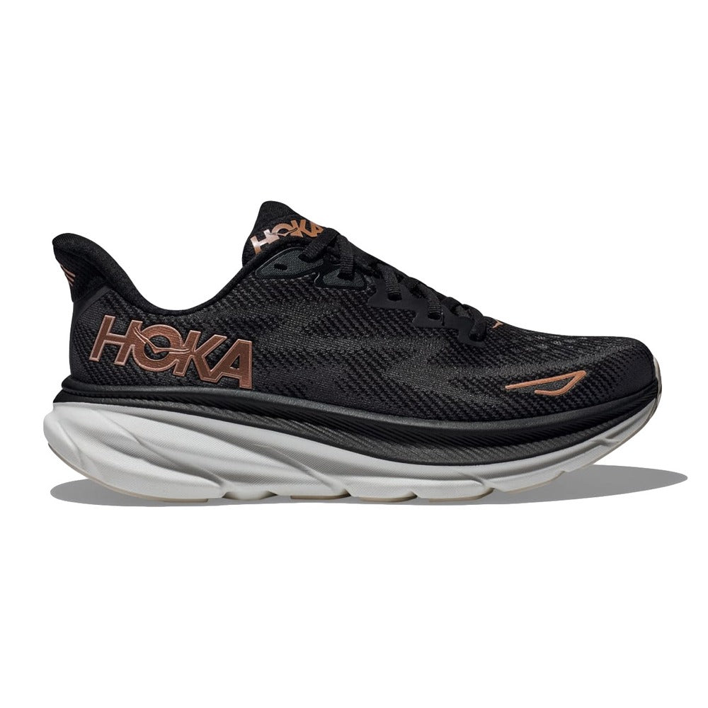 1127896-BRGL Hoka Calzados Running Femenino Clifton_9 Black/Rose_Gold
